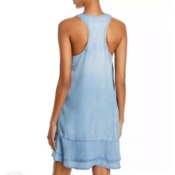 Bella Dahl Chambray - side stripe racer back dress - Picture 7 of 8